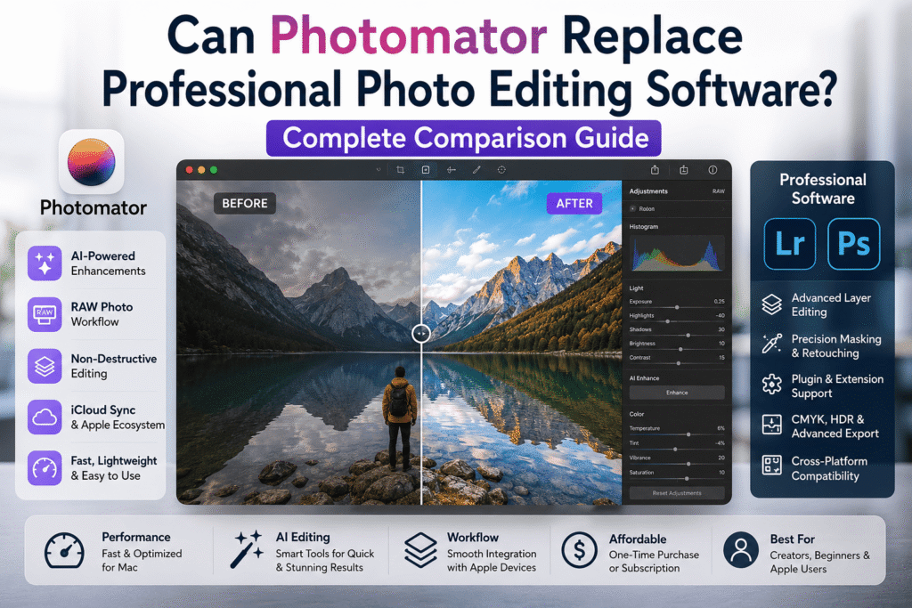 Can Photomator Replace Professional Photo Editing Software?