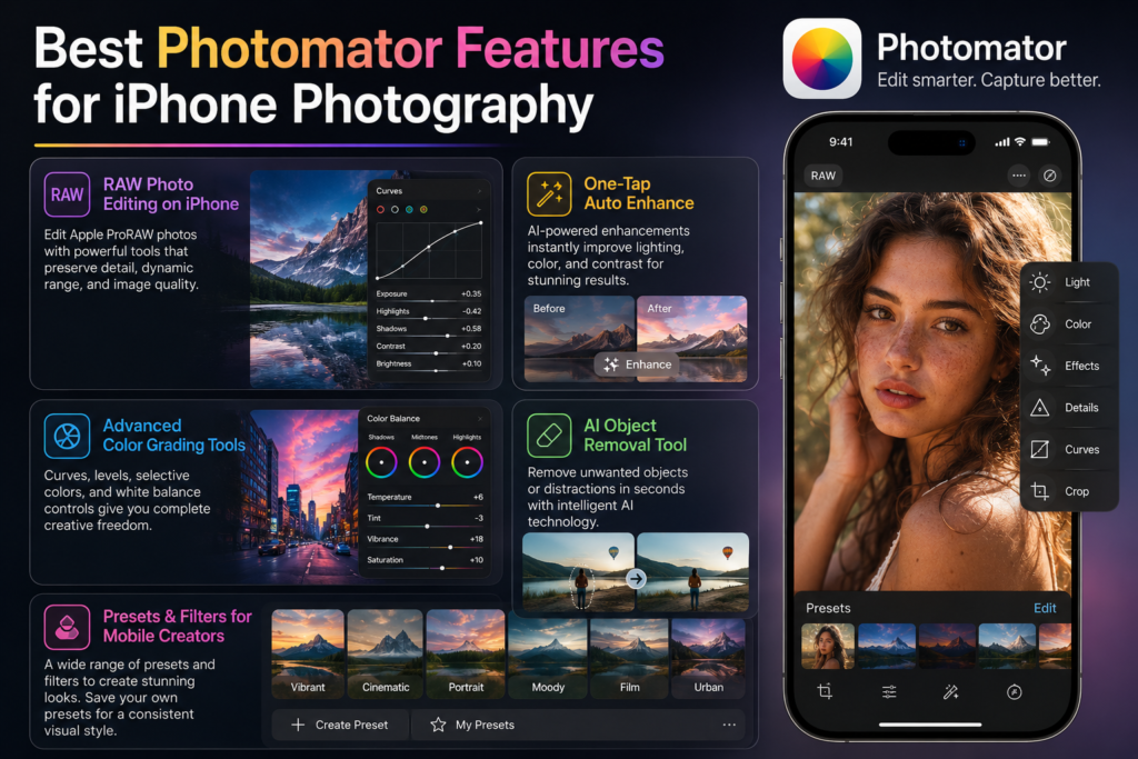 Best Photomator Features for iPhone Photography