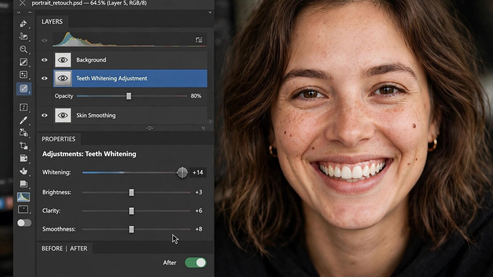 how to whiten teeth in photos