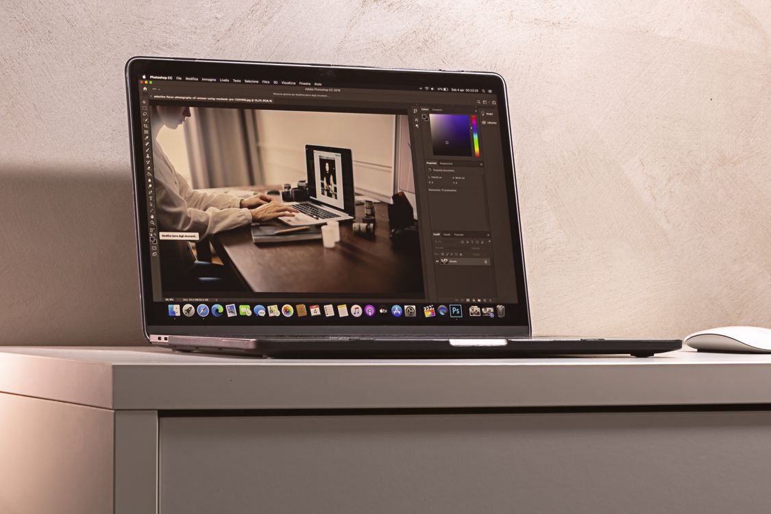 A person learning how to fix resolution of image files on a Mac.